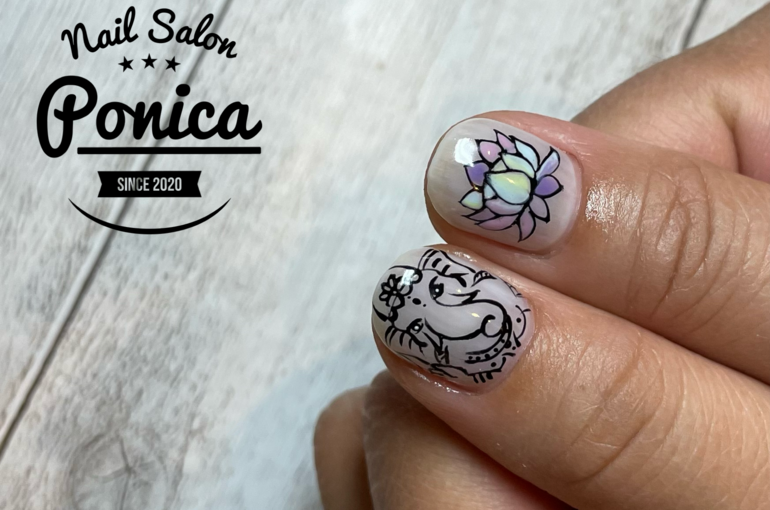お好きなイラストをお爪に Nail Salon Ponica 佐世保 佐世保のネイルサロンはスタッフが内容のあるブログを定期的に更新します